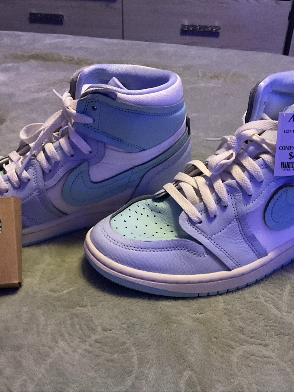 Women's Air Jordan 1 High "Method of Make" in the "Hydrogen Blue" colorway